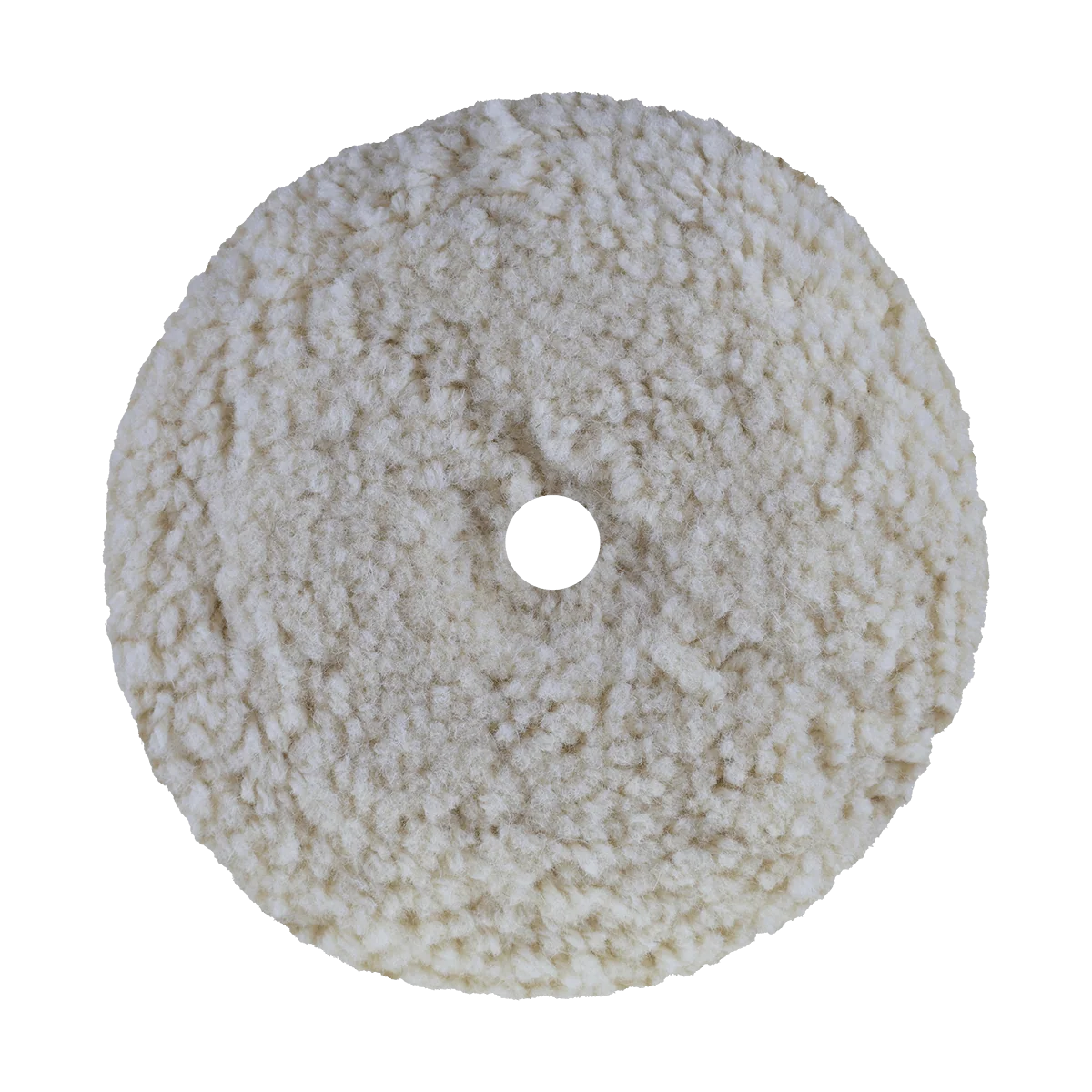 Buff and Shine 7503HD - 7.5" 100% Natural Wool (4 Ply Twist) Bolt-On Wool Pad - Cutting - Heavy Duty Backing